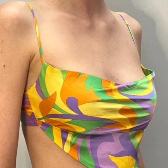 WeWoreWhat Danielle Bernstein Cowl Halter Top Saved By The Bell Size XXL - Picture 4 of 16